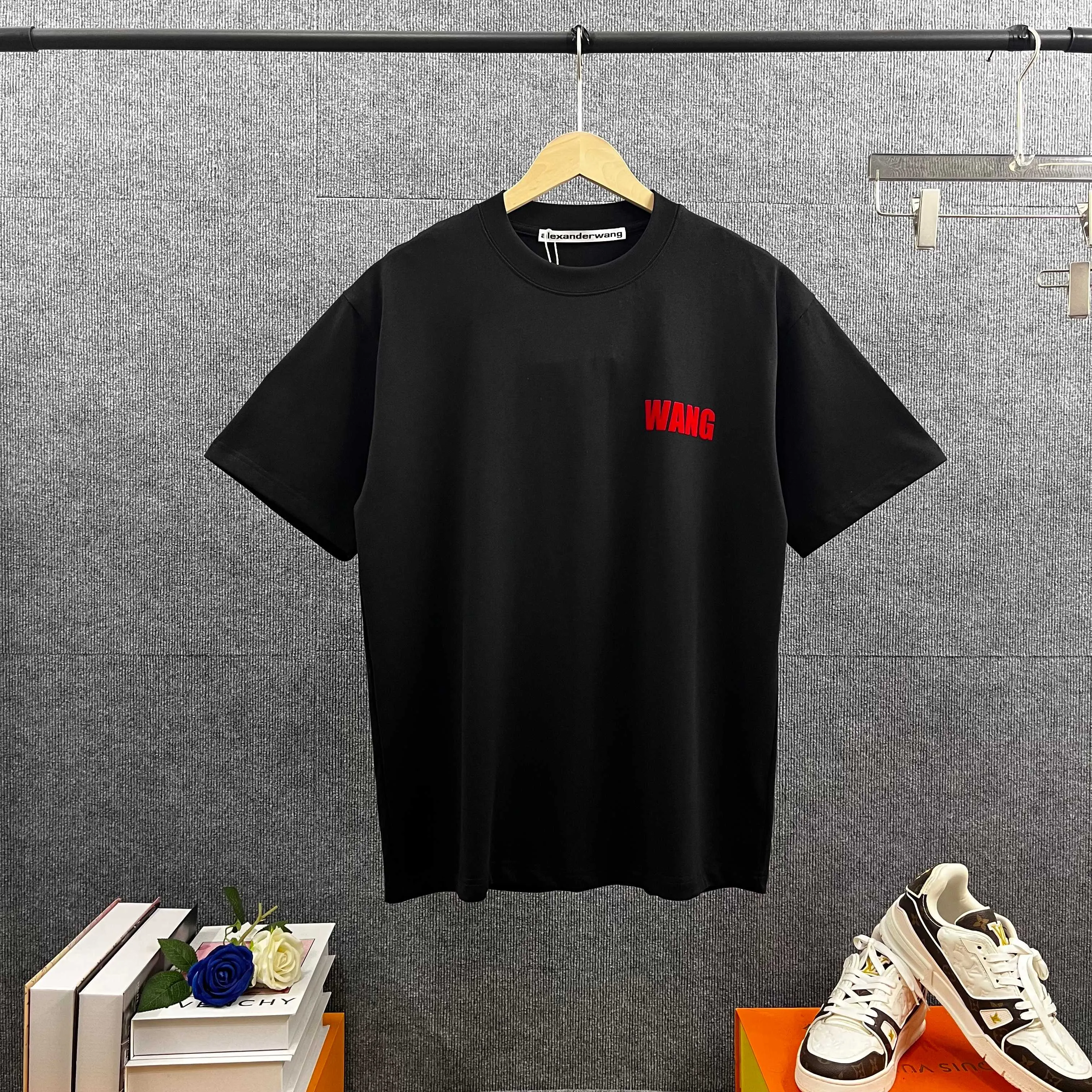 * * *alexan 2026 New Arrival wang logo T Same Style ：Black White Size： S （90-130 ） M （120-150 ） L （140-165 ） XL （160-180 ） XXL （180 ）
